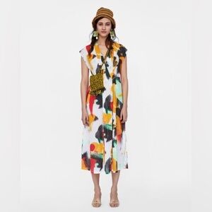 Zara Abstract Print Dress